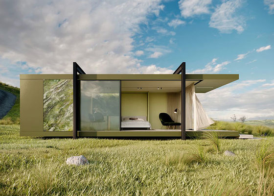 Light Steel Frame Prefab Modular Luxury Overwater Bungalows For Island Resort Hotels