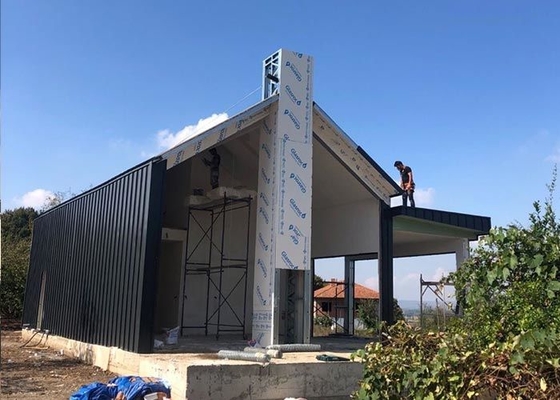 Modern Light Steel Frame House Kits With 3 Bedrooms NS/AS Prefab Light Steel Frame House