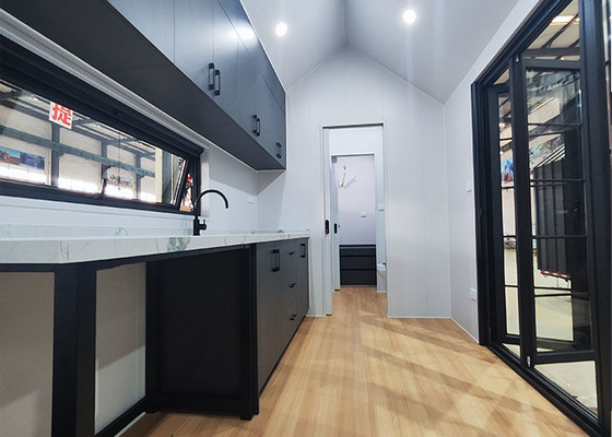 Portable Prefabricated Tiny Home Mobile Expandable Prefab House On Wheels With Bathroom And Kitchen