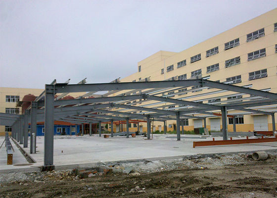 Prefab Light Gauge Steel Fireproof Metal Car Sheds Camp Grey Prefab Fold Carport