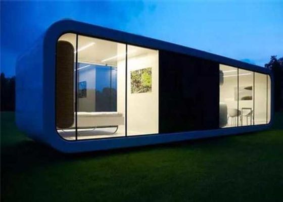 Prefab Cabin Apple House Aluminum Sliding Doors Steel Frame Prefab Modular Homes