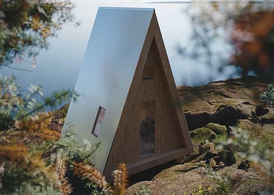 Prefab A Frame House Light Steel Hotel Unit Tiny Building Wooden Cabins For Holiday