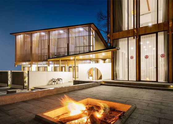 قاب فولادی سبک ساختمانی هتل خانه های چند خانوادگی دو طبقه خانه های مونتاژ سریع