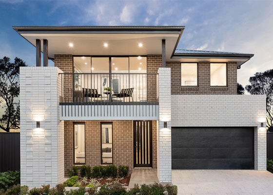 خانه پیش ساخته لوکس دو طبقه با قاب فولادی برای خانواده مجرد مطابق با استانداردهای CE/NZ