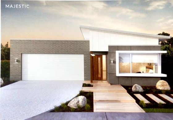 خانه پیش‌ساخته با سازه فولادی سبک و کلبه‌ای با پنجره‌های آلیاژ آلومینیوم / PVC