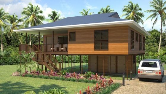 Light Steel Wooden House Bungalow / Luxury Beach Bungalows For Thailand Cook Islands
