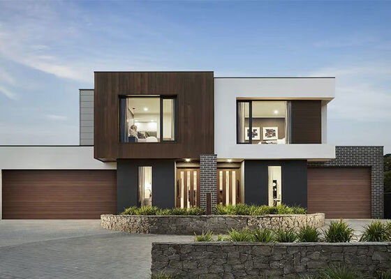 چین پیش ساخته فولاد فریم پانلی شده خانه کیت 40Ft ساندویچ پانل ضد آب ویلا لوکس