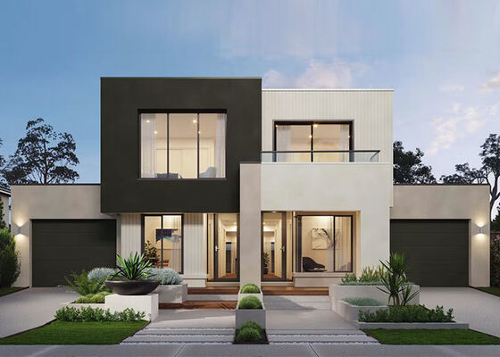 چارچوب ویلای پیش‌ساخته با سازه فولادی سبک مدرن سفارشی برای 3 خوابه