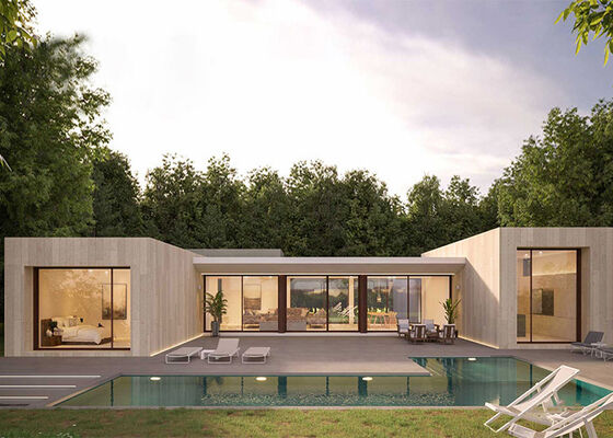 استرالیای استاندارد فریم فولاد سبک پیش ساخته شده خانه ماژولار چین سیستم پانلی