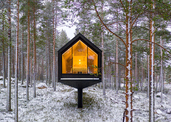 خانه ی پیش ساخته ی لوکس کابین با قاب فولاد سبک خانه ی ماژولار برای Airbnb