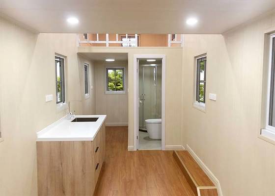 Light Gauge Steel Prefabricated Small Homes Full Kitchen With Stove