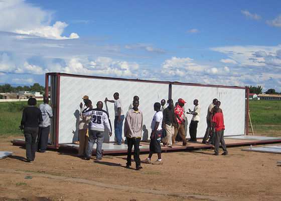 سرپناه اضطراری برای خانواده ها، مسکن اضطراری قابل حمل برای اسکان اضطراری عایق قاب فولادی