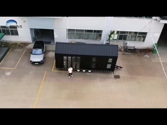 ساختمان فولاد سبک ماژولار خانه کوچک پیش ساخته بر روی چرخ با تریلر برای Airbnb